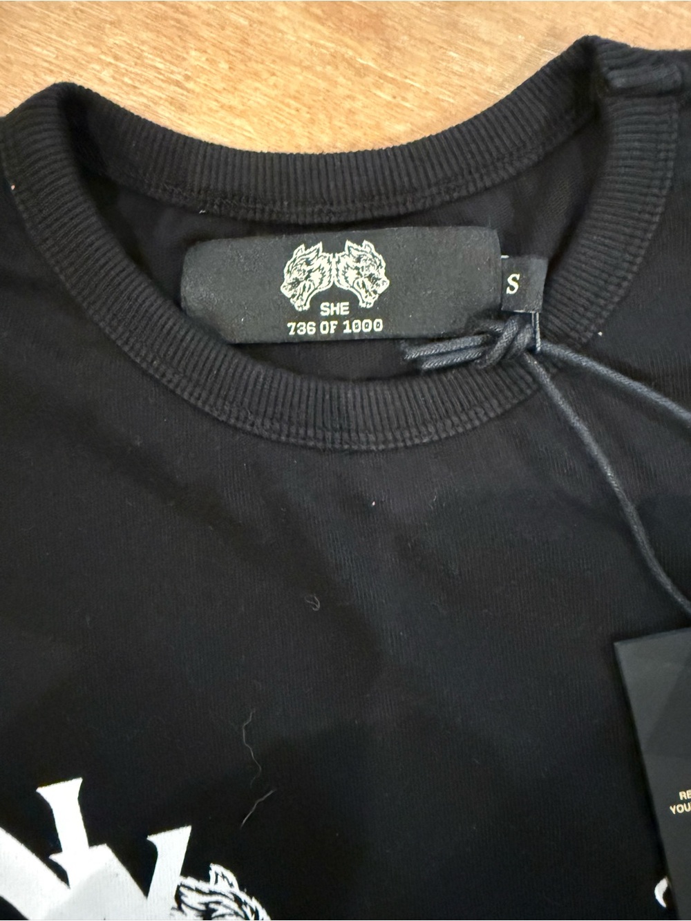 Darc Sport Black Tee with White 'Wolves' & NY Graphics 736/1000 - Picture 3 of 4